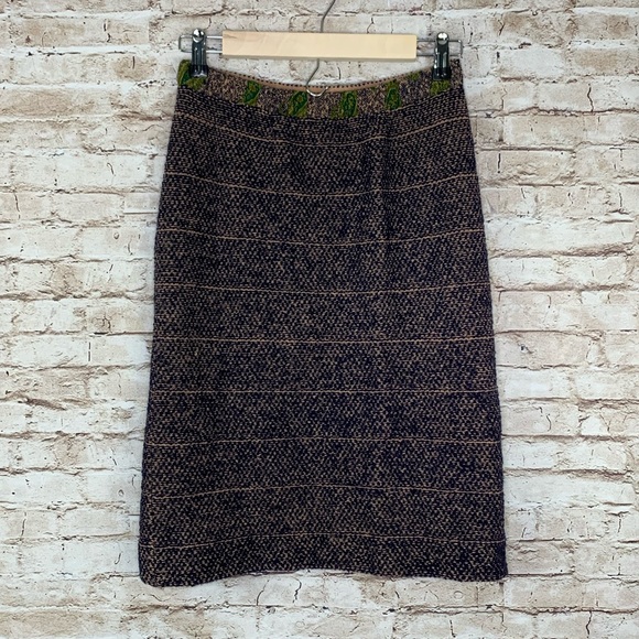 Vintage Adolfo New York stretch thick pencil skirt